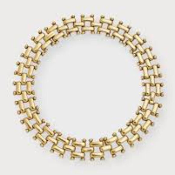 Demarson Tori ladder link rhinestone capped collar necklace - Picture 4 of 5